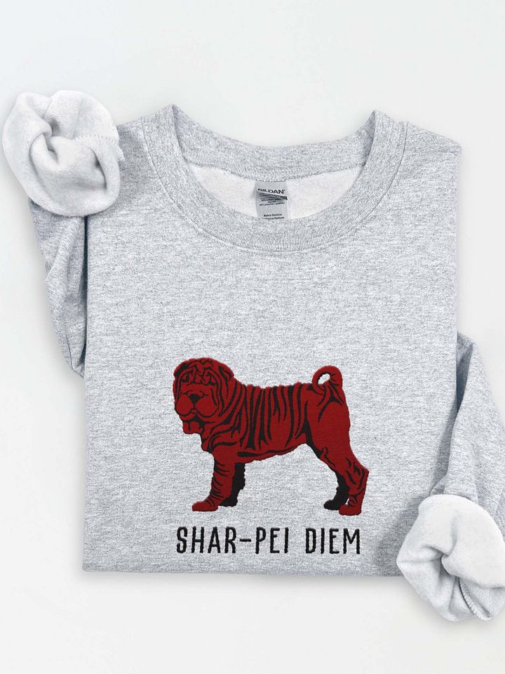 Shar-Pei Diem Sweatshirt (Embroidered) of a Chinese Shar-Pei(Chocolate) product image (1)