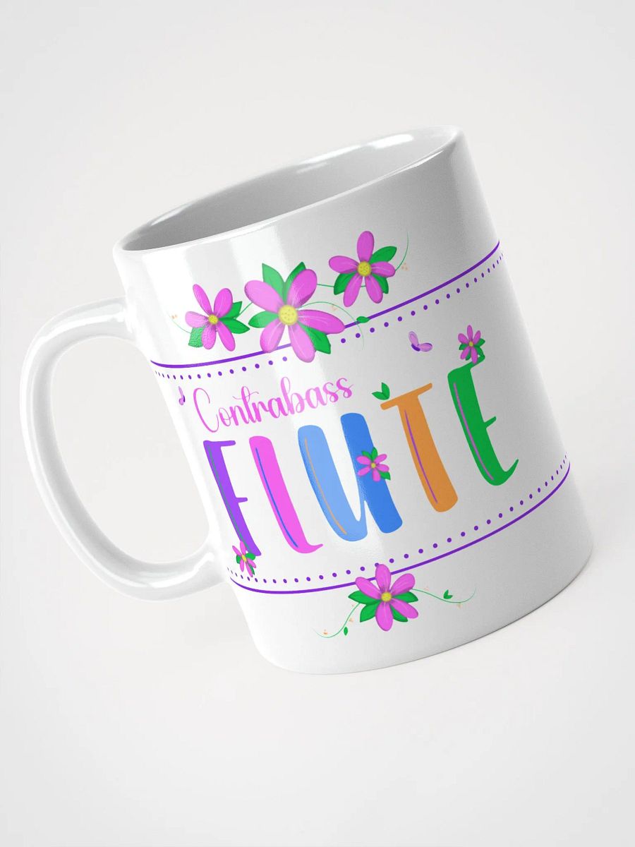 Floral Flutes White Glossy Mug - Contrabass product image (3)