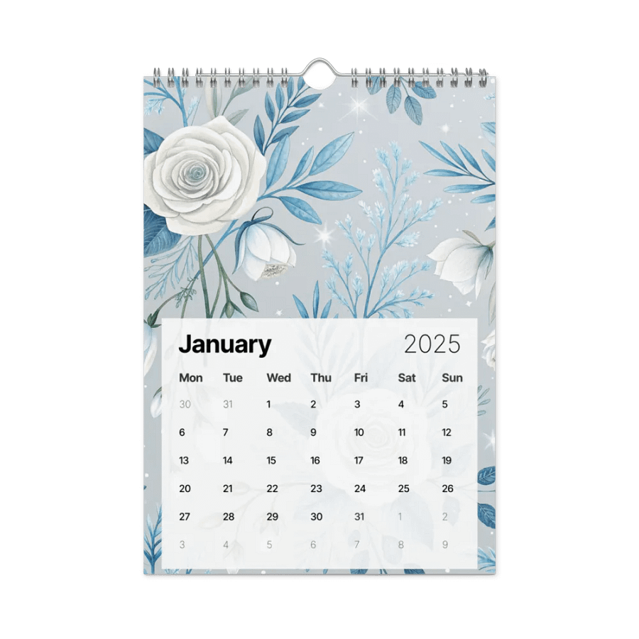 SEAMLESS FLORAL PATTERN WALL CALENDAR 2025 product image (6)