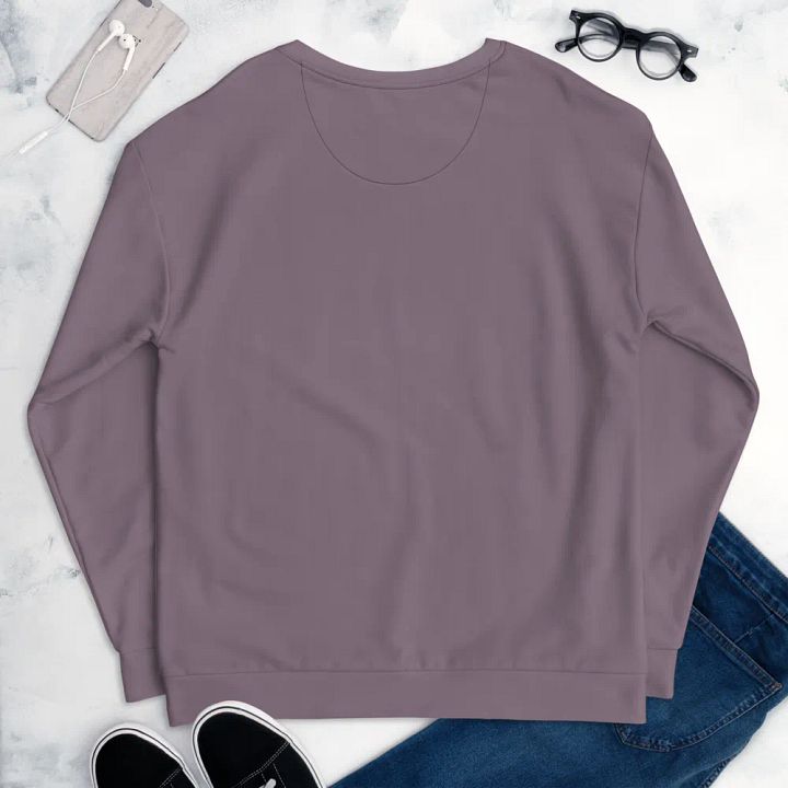 Plain Faded Orchid Grey Soft Summer Unisex Recycled Polyester Heavyweight Premium Sweatshirt by Treasure Pie product image (2)
