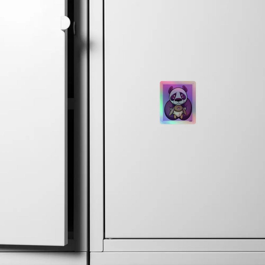 Panda and Fox Holographic Sticker Sheet product image (6)