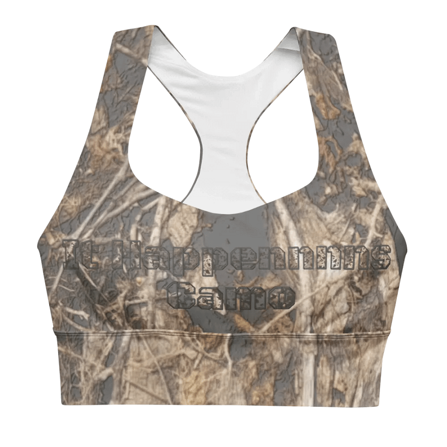 Longline Sports Bra - Dead Split - It Happennnns Camo product image (11)