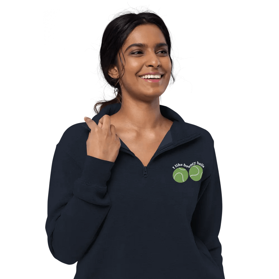 Fun Tennis Balls Embroidery Half Zip product image (26)