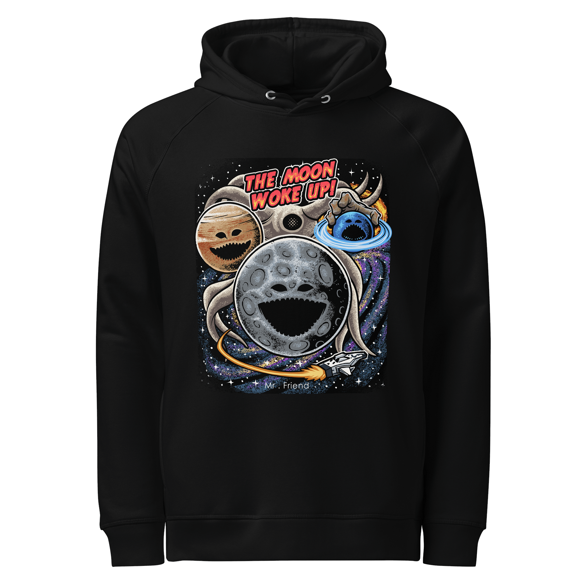 The Moon Woke Up Retro VHS Premium Hoodie product image (1)