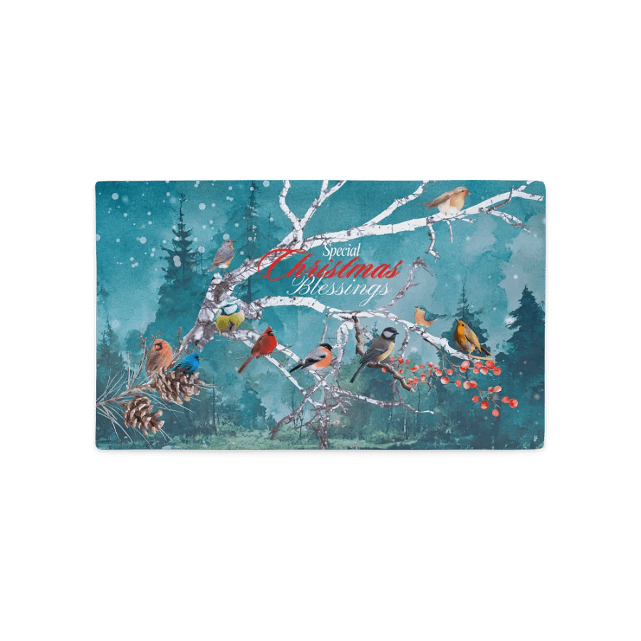 Christmas Blessings Winter bird Pillow Case for friends family home desgners product image (5)