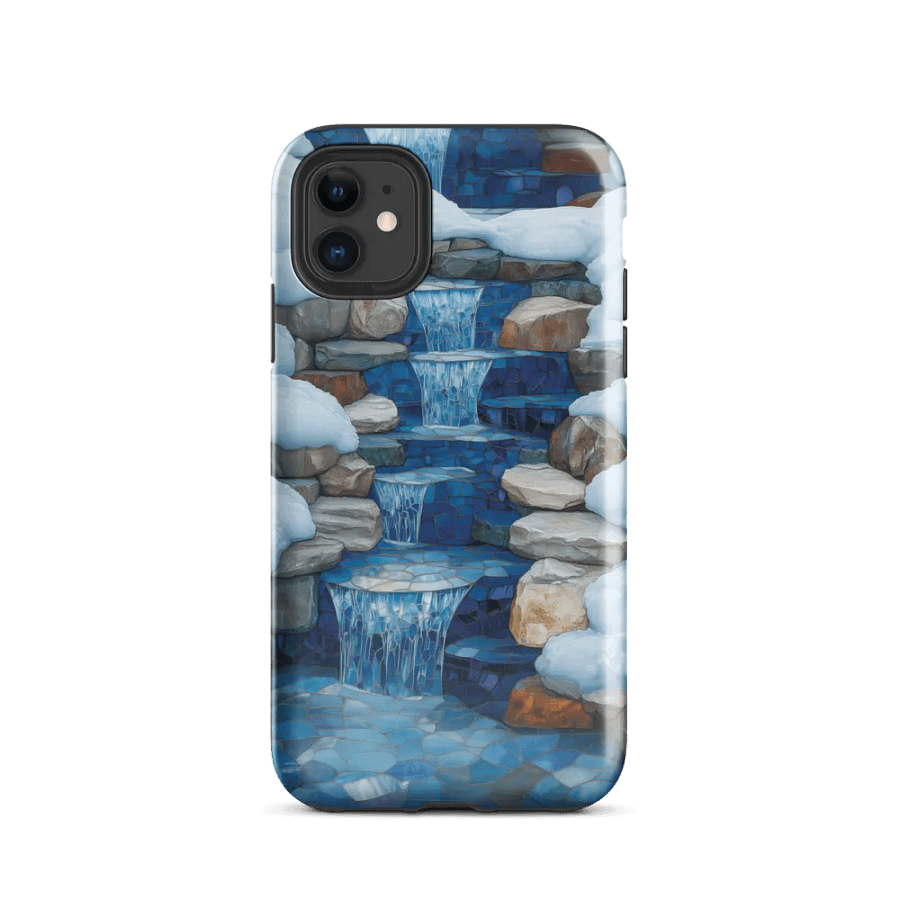 Winter Waterfall Stained Glass Effect - Tough Phone Case product image (2)