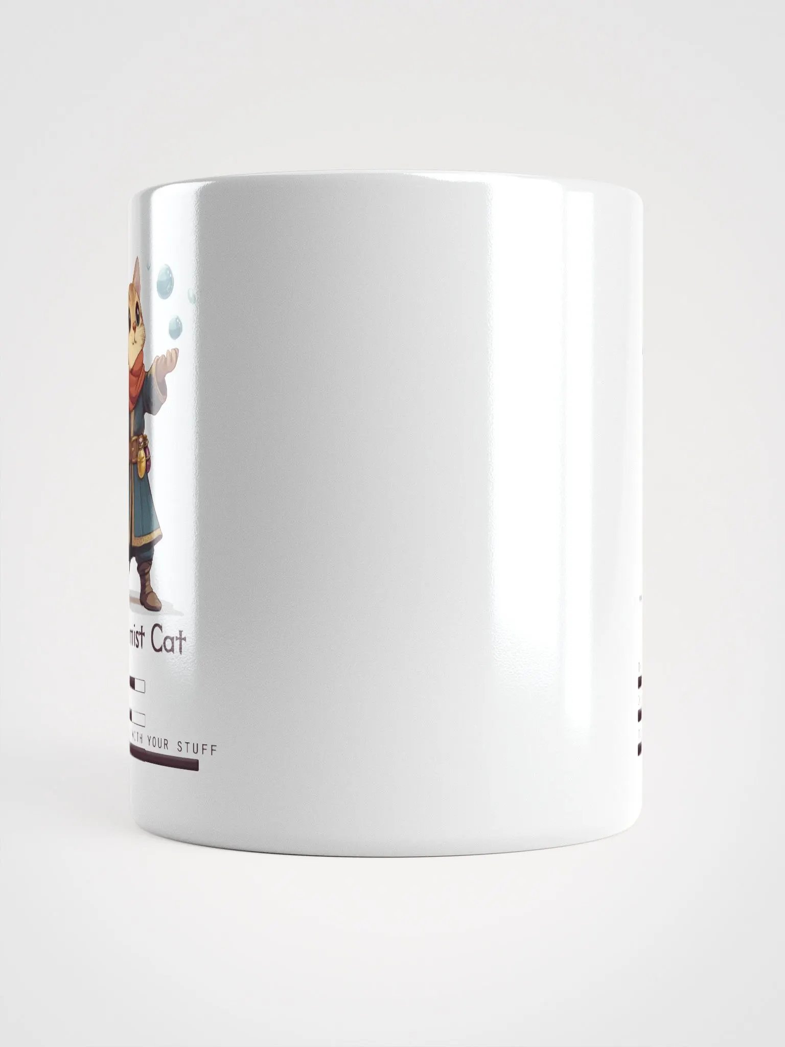 RPG Alchemist Cat white ceramic mug 11oz 15oz 20oz for gamers and cat lovers product image (5)