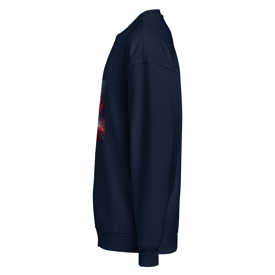 Luminous Red Crystal Organic Oversized Sweatshirt product image (3)