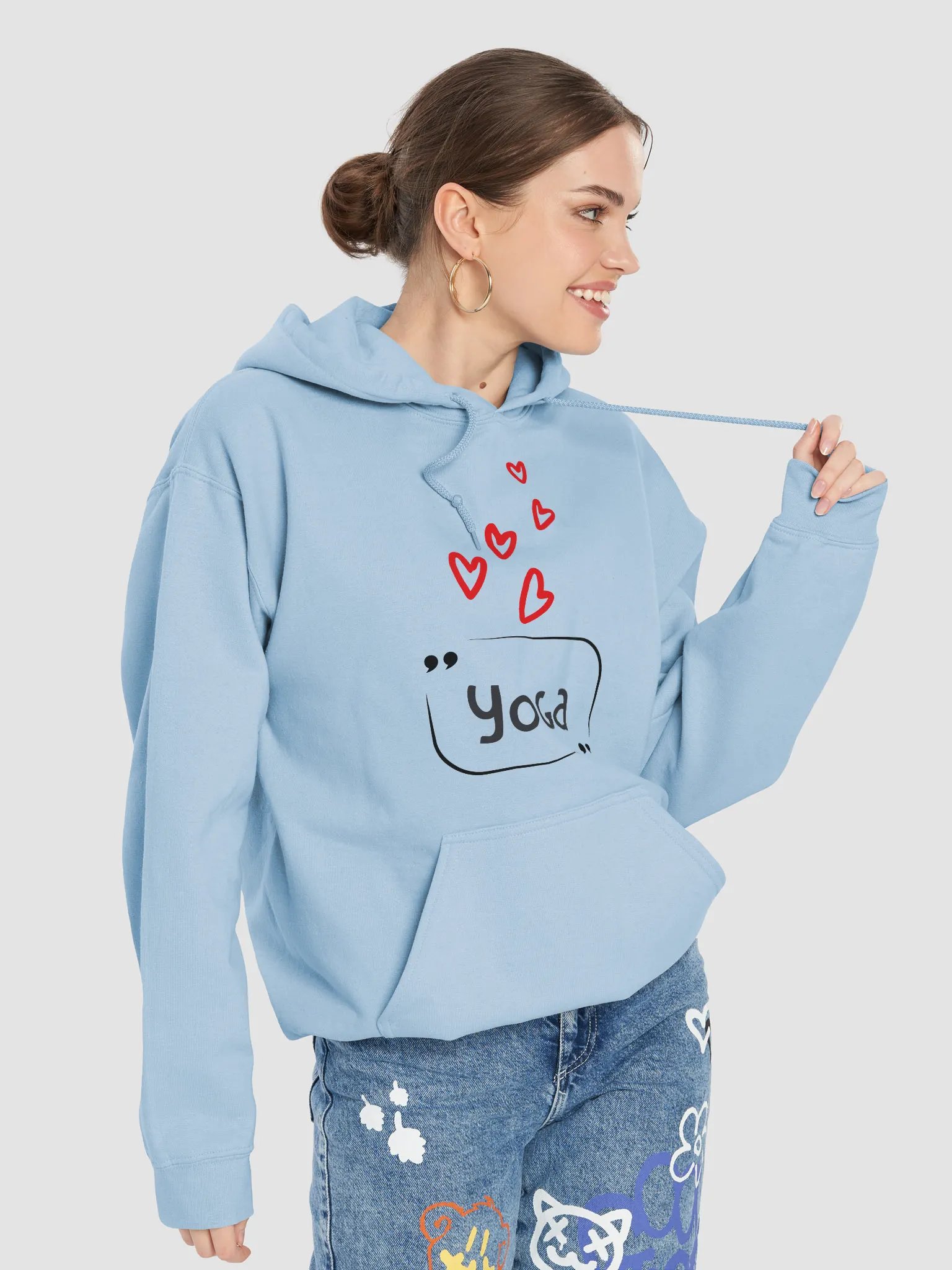 Yoga Love Hoodie - Heartfelt Design product image (7)