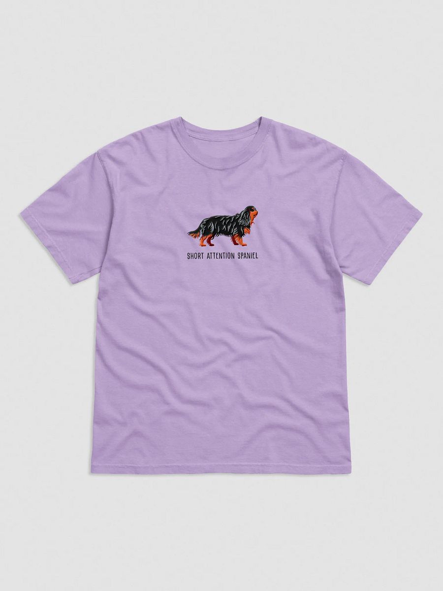 Short Attention Spaniel T-Shirt(Embroidered) of a King Charles Spaniel(Black & Tan) product image (33)