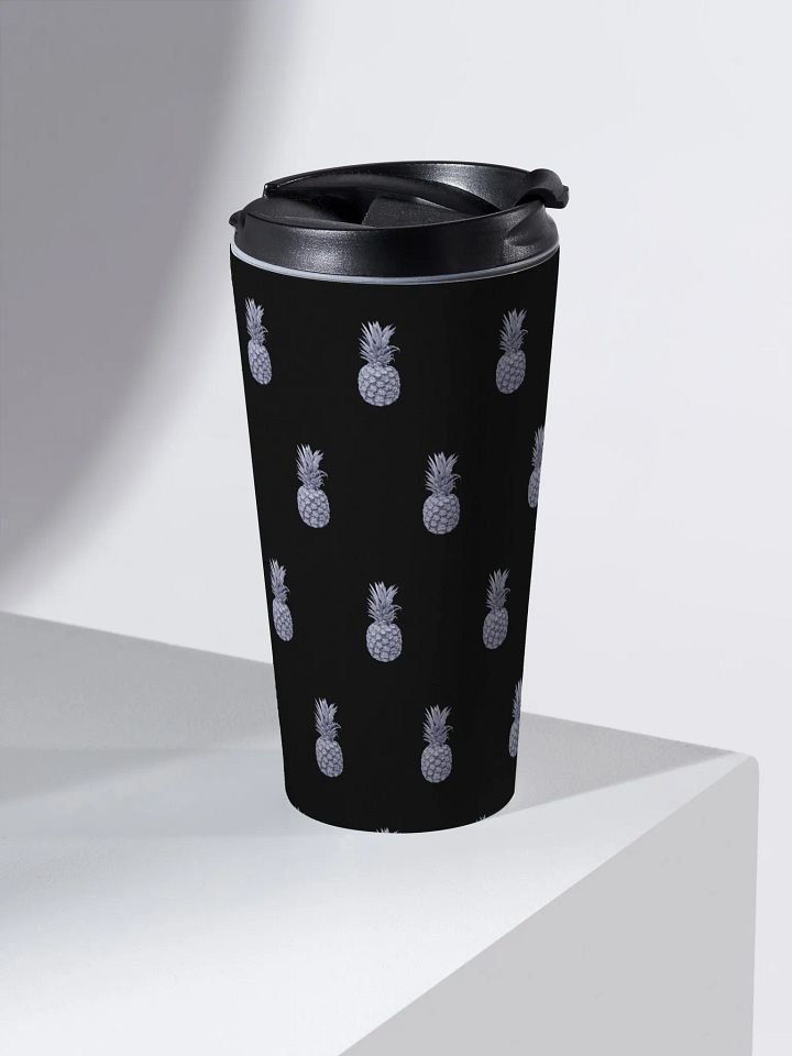 Monochrome Pineapple Stainless Steel Small Travel Mug product image (1)