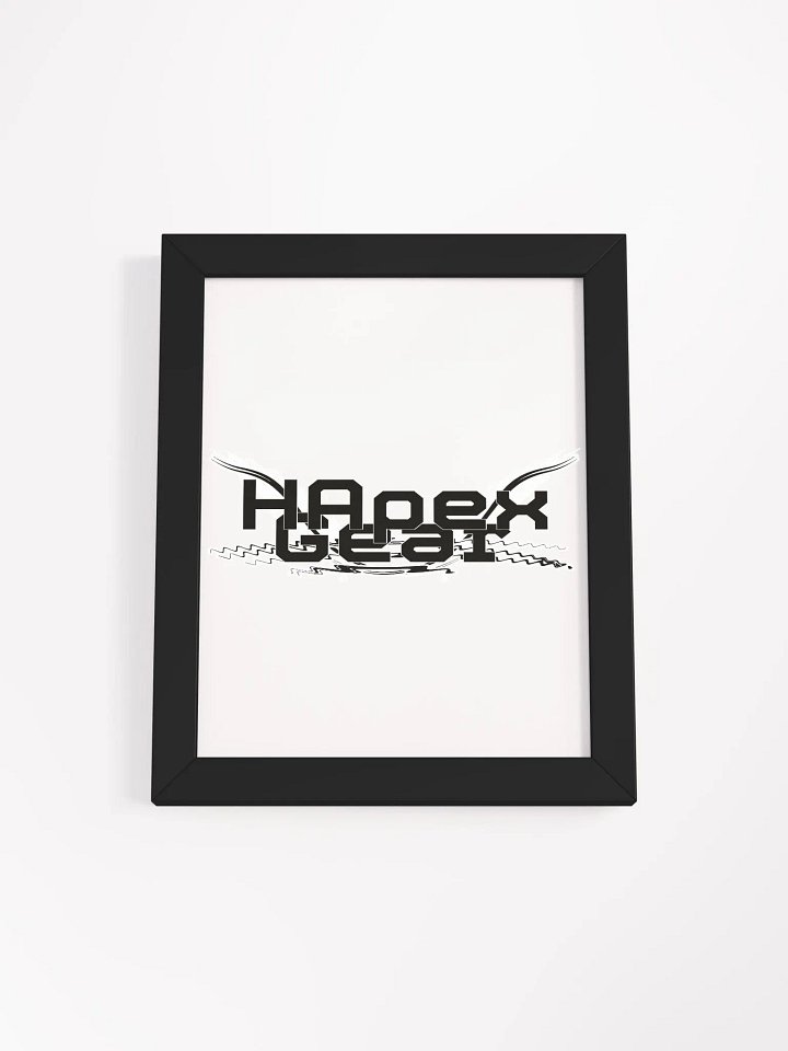 Framed - High-Quality Matte Poster - Embroidered - Black HApex Gear Black Logo product image (1)