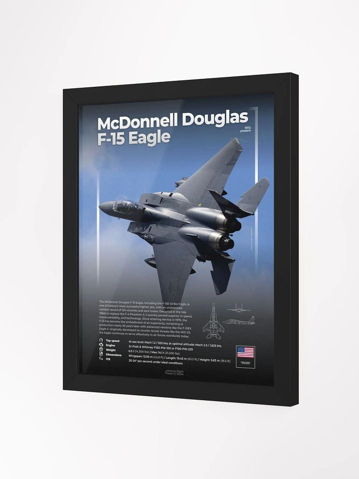McDonnel Douglas (Boeing) F-15 Eagle Aviation Spec Poster product image (1)