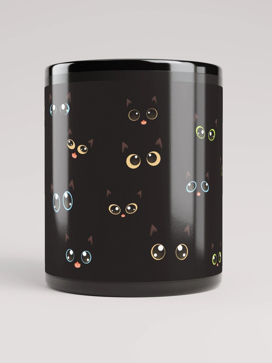 Black Cat Faces (Multicolor Eyes) Mug product image (5)