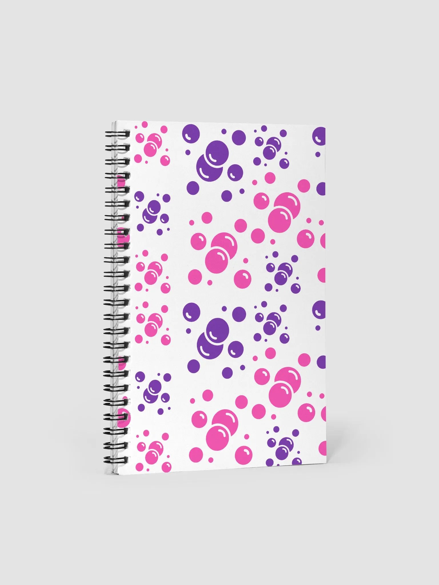 Purple And Pink Fizzles - Artistic Design Spiral Notebook product image (1)