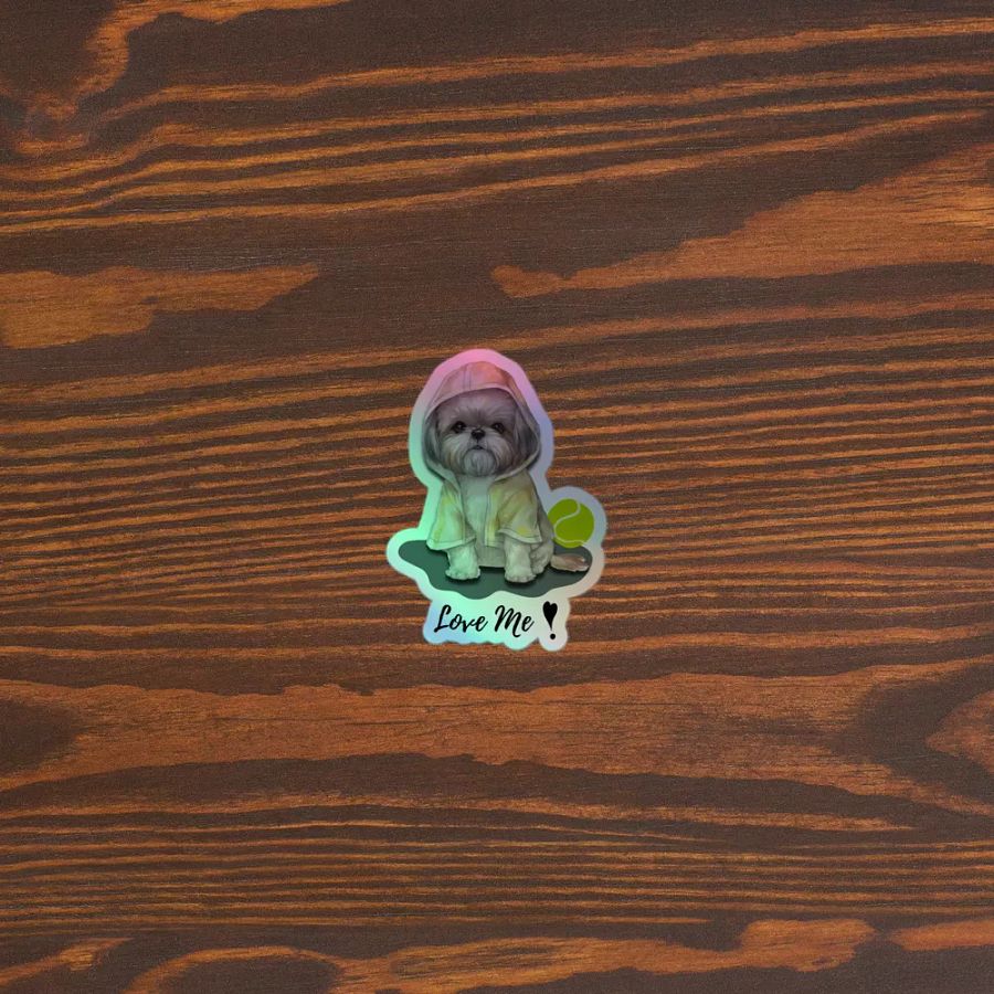 Rainy Day Pup Holographic Sticker Sheet product image (5)