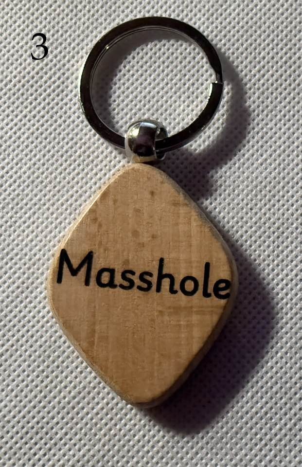 Boston Slang Wooden Engraved Keychains | Wicked Funny Gifts for Locals | Choose Design product image (3)