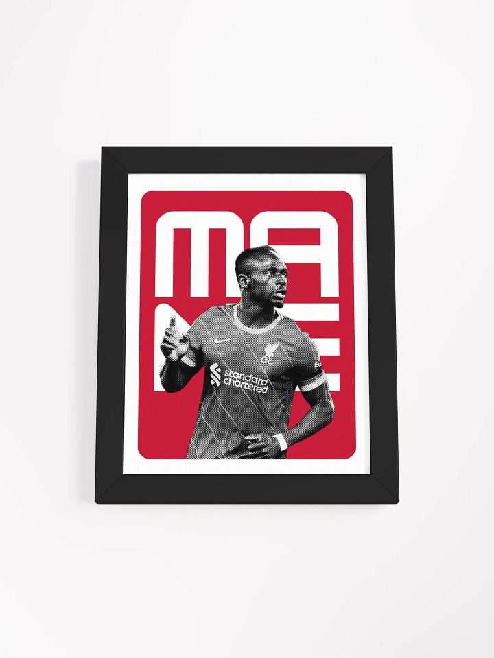 Sadio Mané BW Liverpool Name Art Framed Print product image (2)