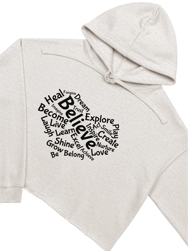 Motivational Heart Cloud Crop Hoodie product image (1)