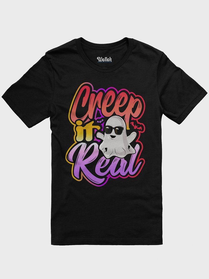 Creep It Real Halloween T-Shirt – Funny Ghost with Sunglasses and Graffiti Style product image (1)