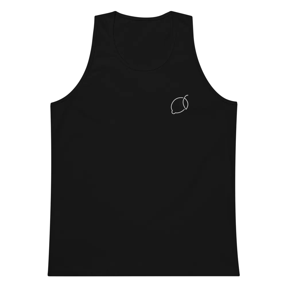 Cdog Spins Lemon Black/White Embroided Tank Top product image (5)