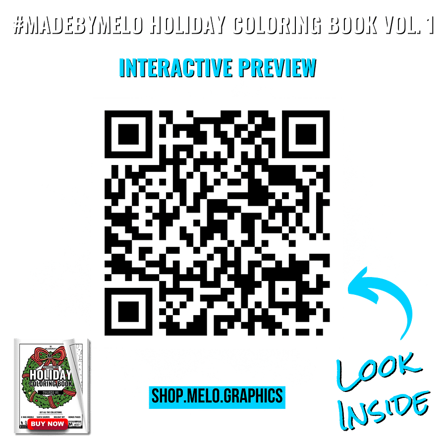 Holiday Coloring Book Vol 1: BIG BUNDLE - Printable PDF | #MadeByMELO product image (2)