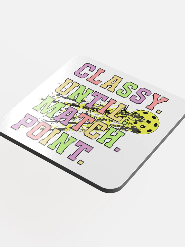 Classy Until Match Point Pickleball Splatter Smash Cork Coaster Set product image (1)