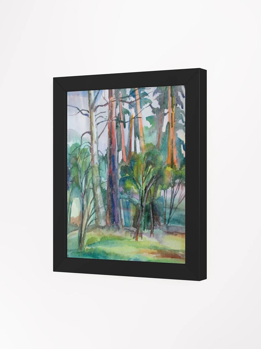 Serene Forest Watercolor Framed Poster - Pine Forest product image (9)