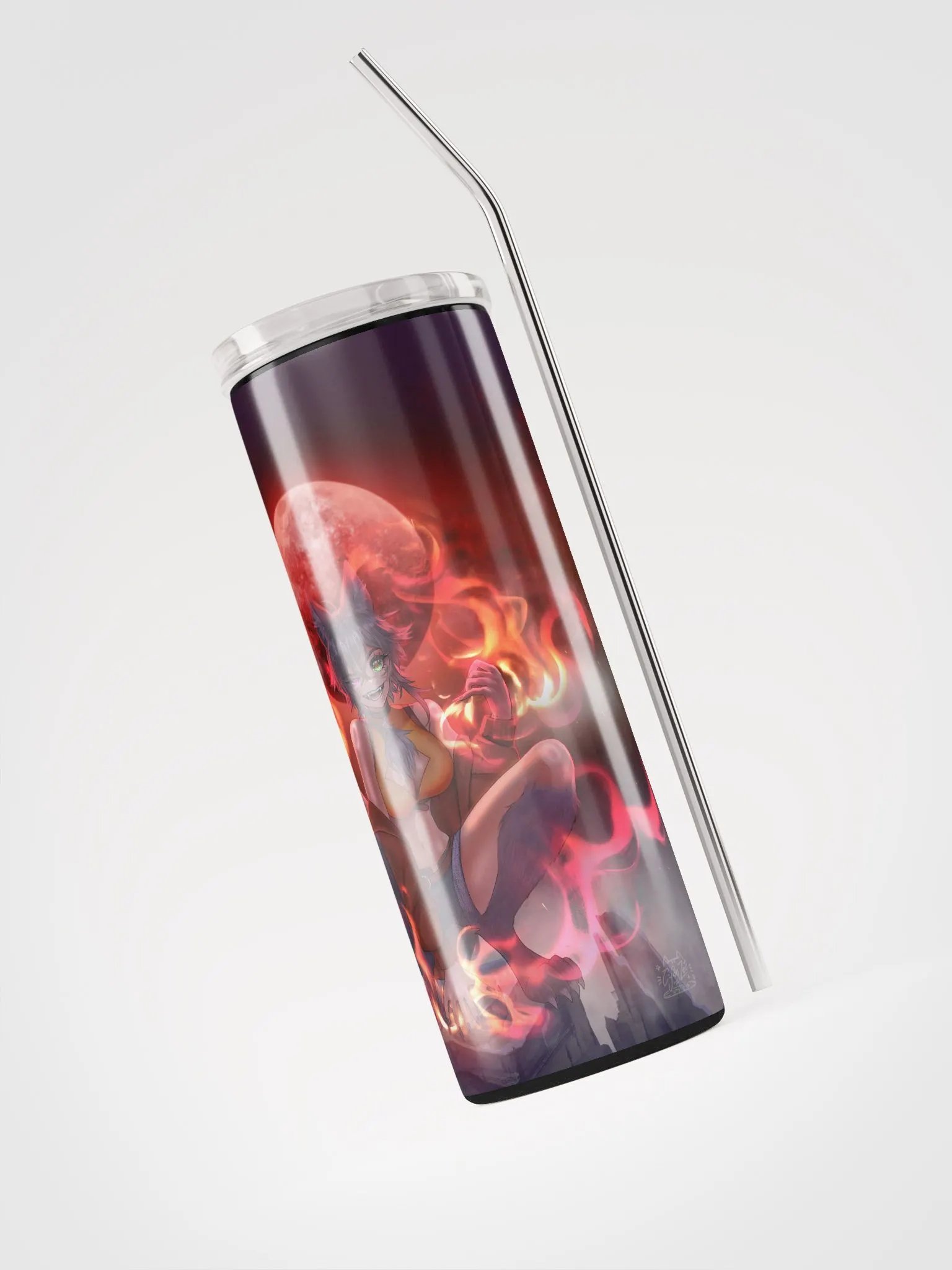 WolfcatRisi Big Bad Wolfcat Stainless Steel Tumbler product image (3)