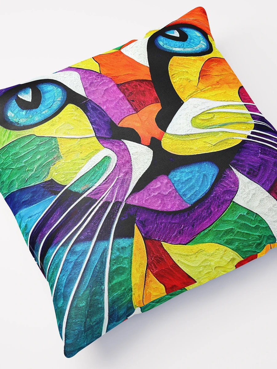 Colorful Cat - Stylized Mosaic Throw Pillow product image (5)