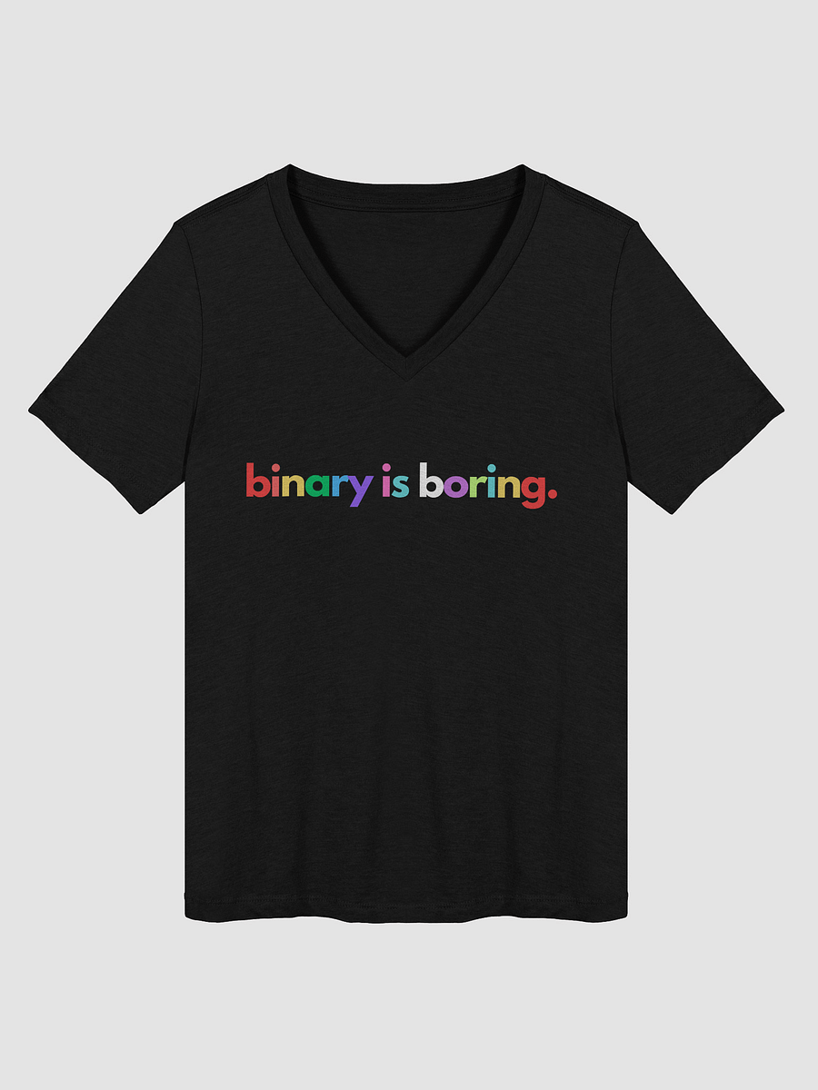 Binary Is Boring Relaxed V-Neck Tee product image (3)