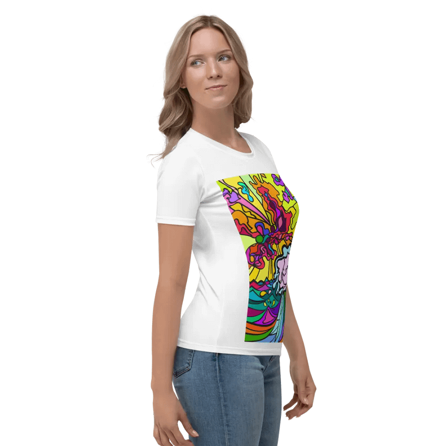 Vibrant Fusion Women's All-Over Tee - Wave at Sunset product image (4)