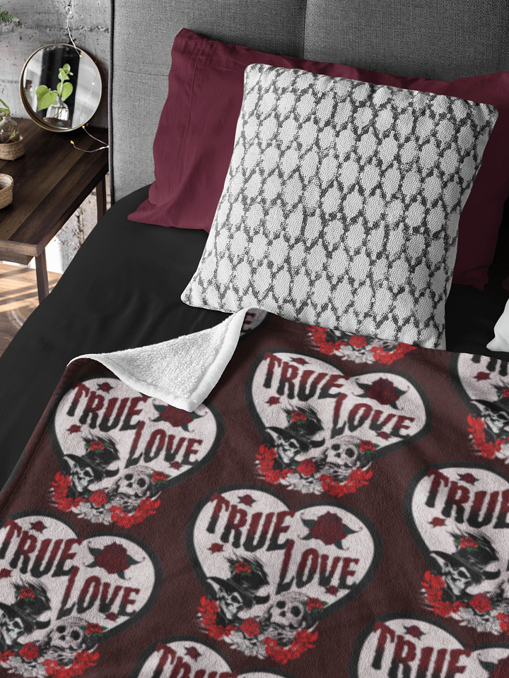 True Love Red & Black Throw Cover product image (1)