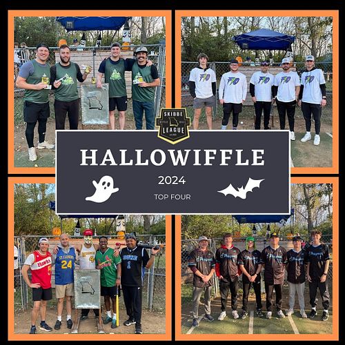 Top Four Teams for Hallowiffle 2024: 
1st Place - Pesky Pine Trees (Back to back Champs)
2nd Place - FYO
3rd Place - Ghost Ma...
