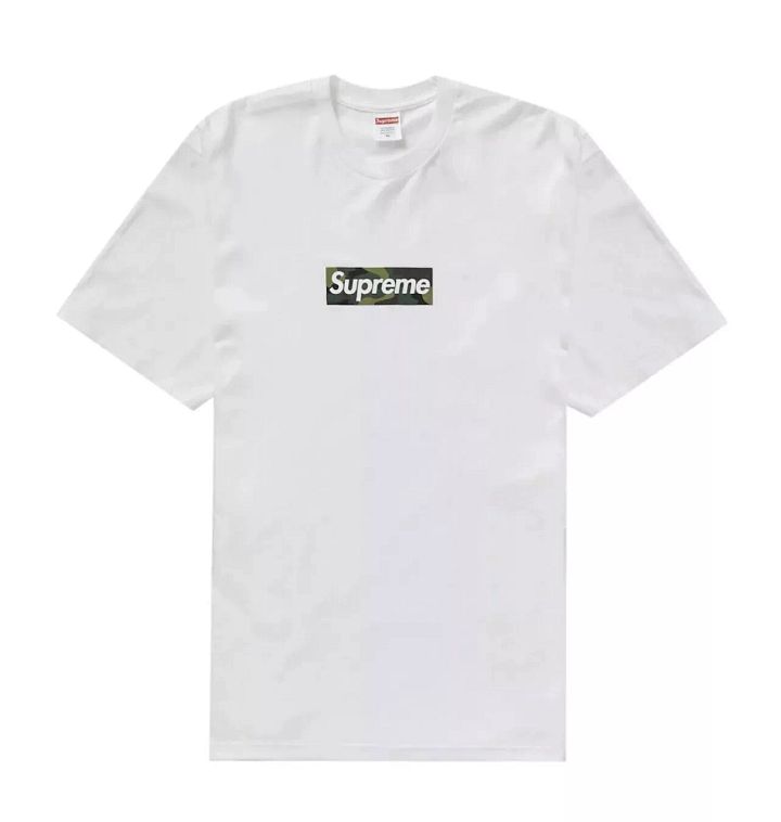 Supreme Camo Box Logo White Tee T-Shirt FW23 Size Medium M (New in Bag) product image (1)