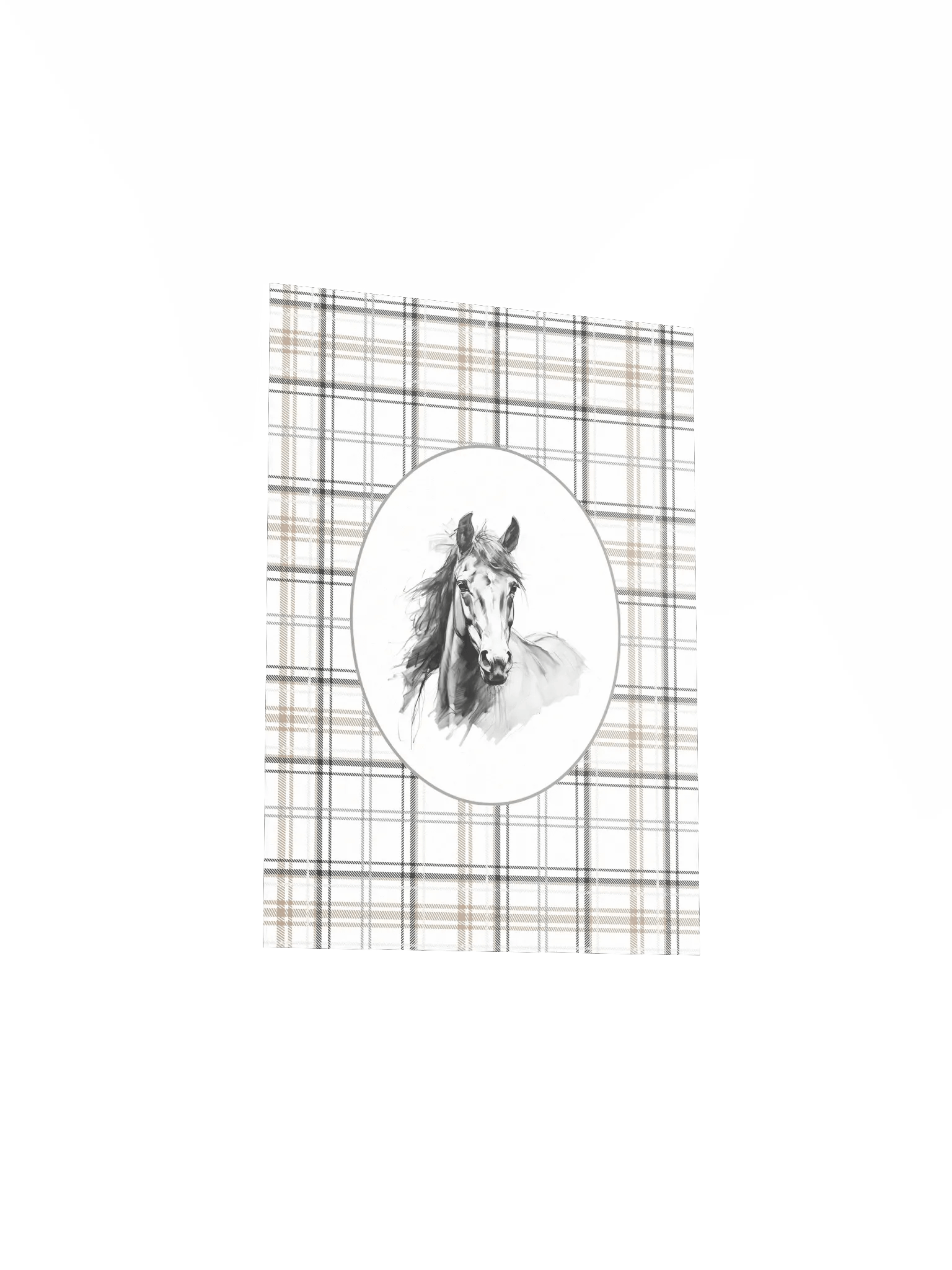 Rustic Plaid Horse Sketch - Country Charm product image (4)