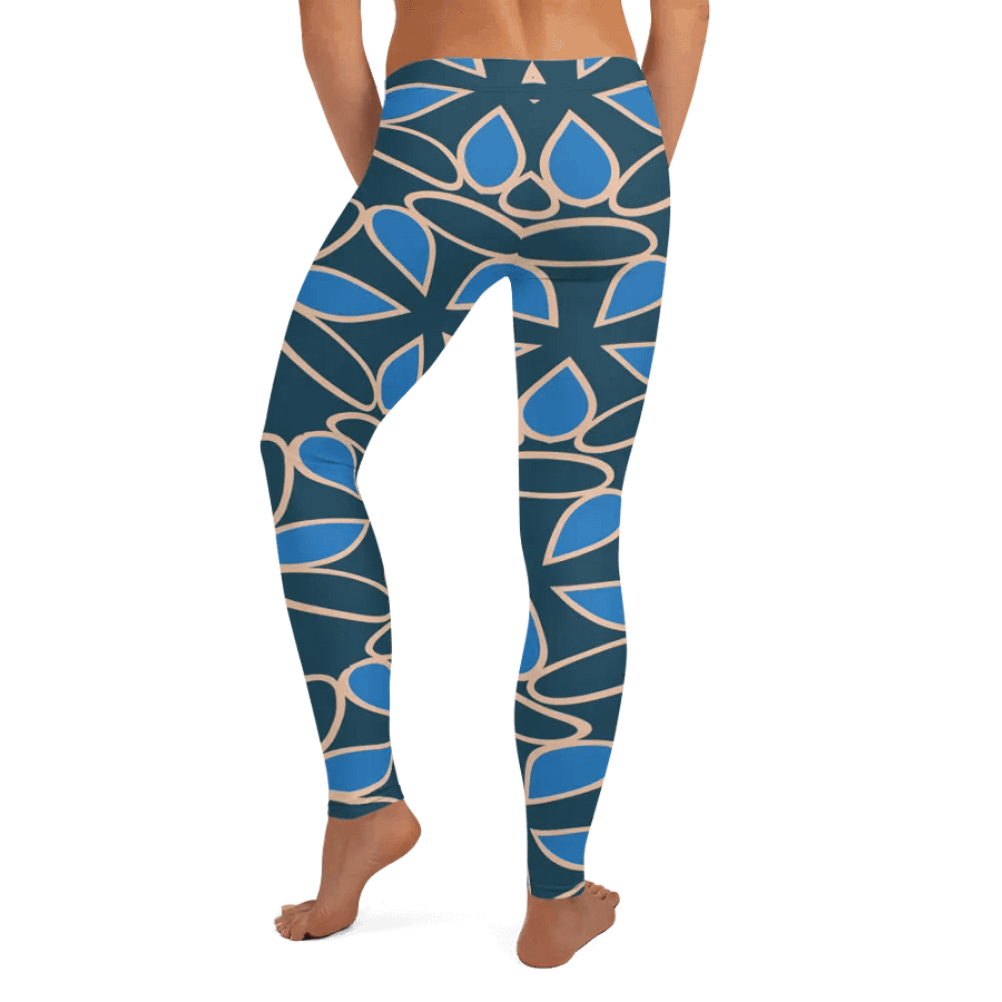 Symmetry in Blue: Custom All-Over Print Leggings product image (8)