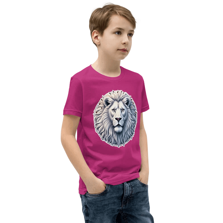 Whimsical White Lion Mane Youth T-Shirt product image (22)