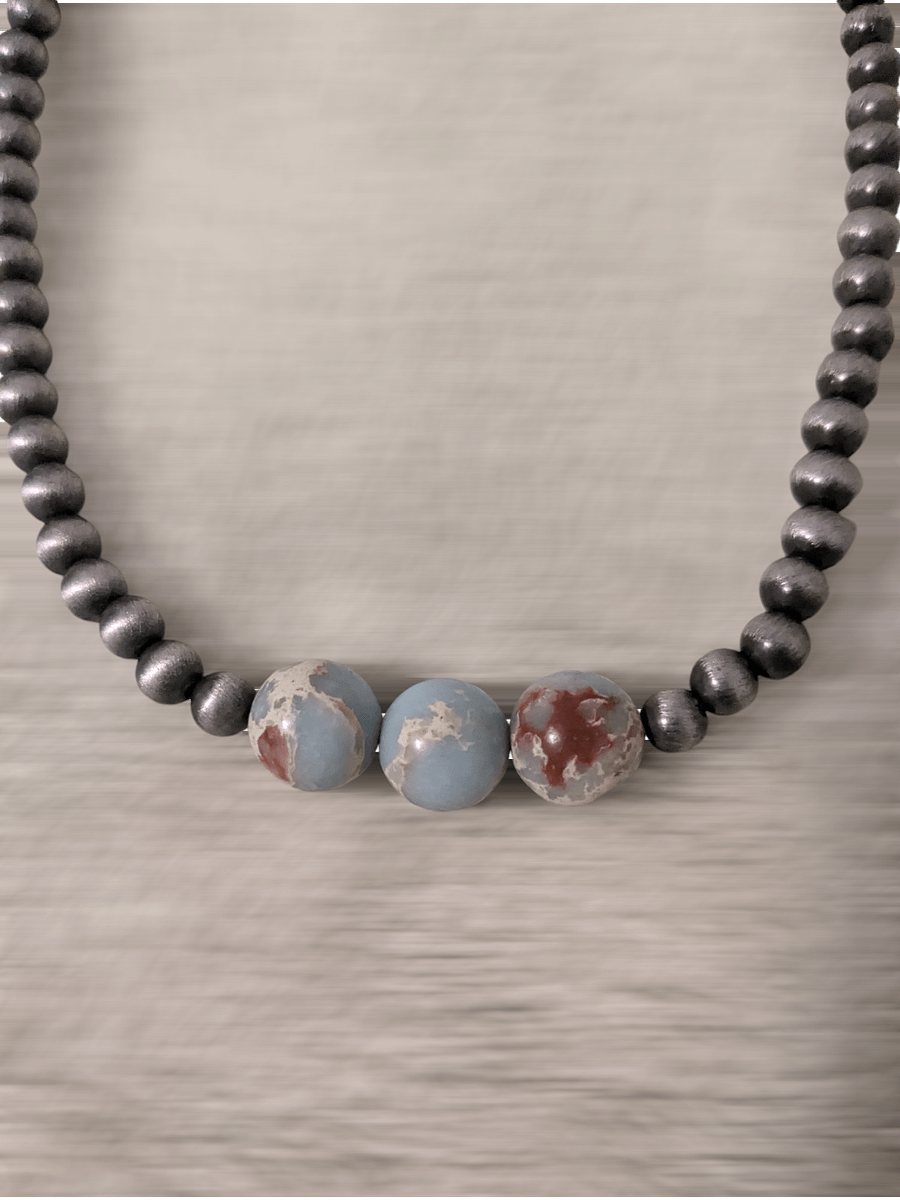 Cowboy Pearl Earth Bead Necklace product image (2)
