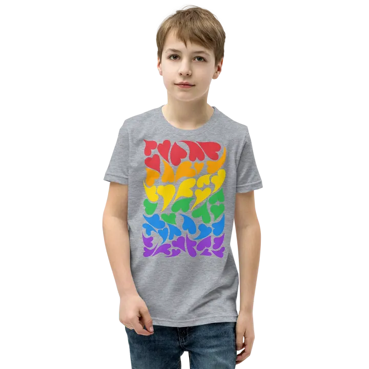 Nestled PRIDE Rainbow T-shirt (Youth) product image (1)