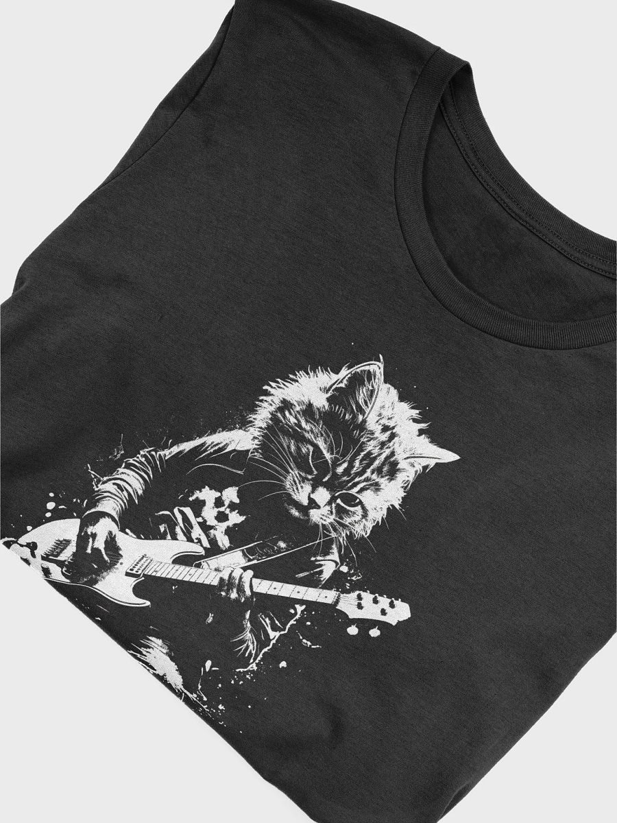 Cat Playing Guitar Tee - Rock & Roll Rocker Graphic Unisex Shirt product image (3)