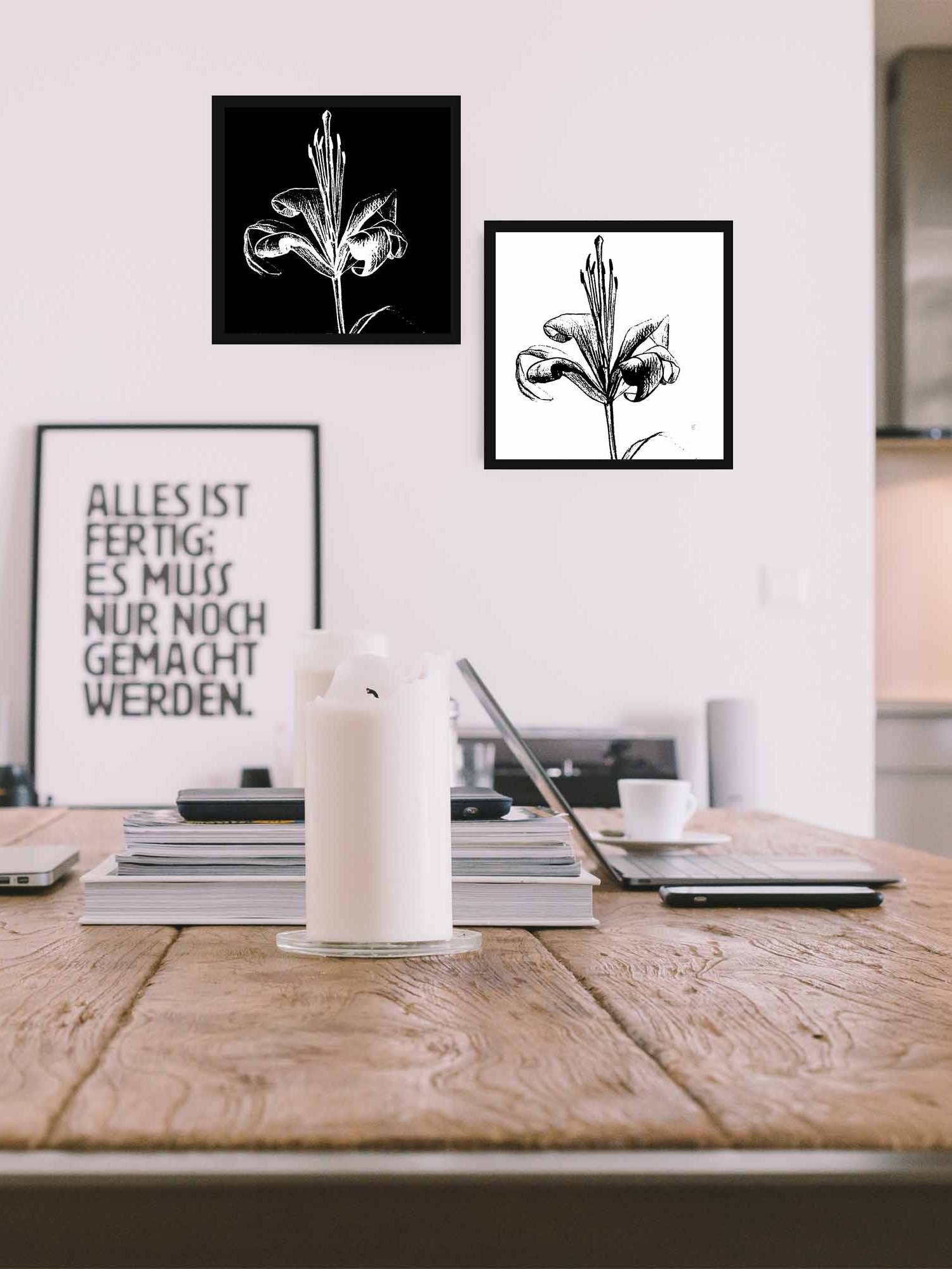 Lily Bloom Canvas Art - Fine Flower Dark product image (3)