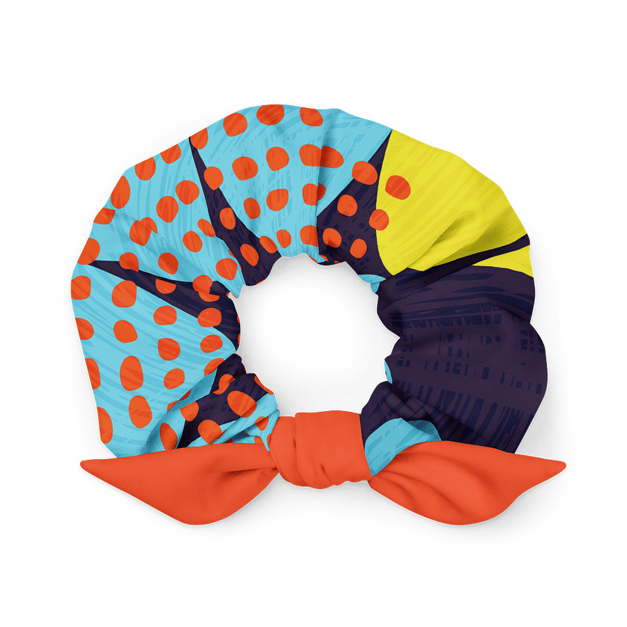 Pop Art Eco Scrunchie with Bow | Sustainable Hair Accessory product image (1)