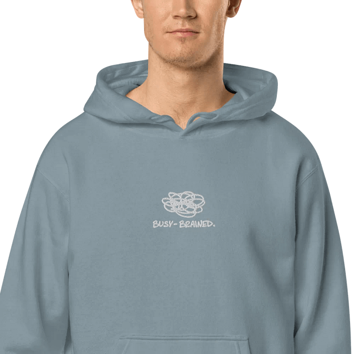 BUSY-BRAINED embroidered pigment hoodie product image (1)