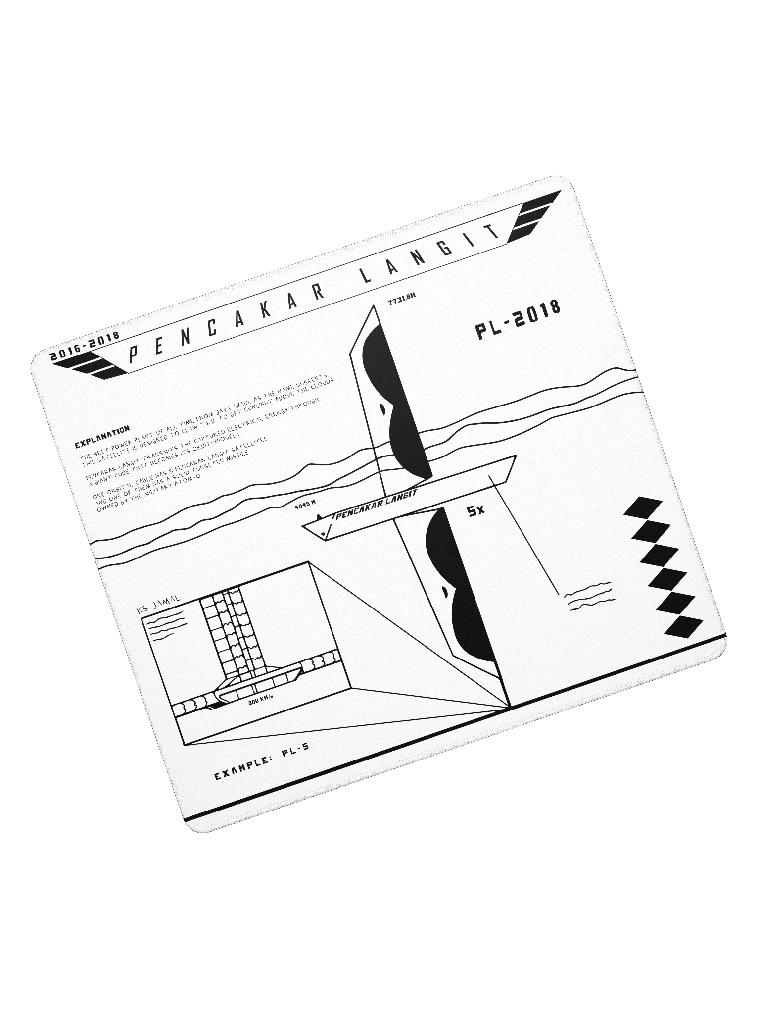 DESKMAT | PENCAKAR LANGIT (WHITE EDITION) product image (1)