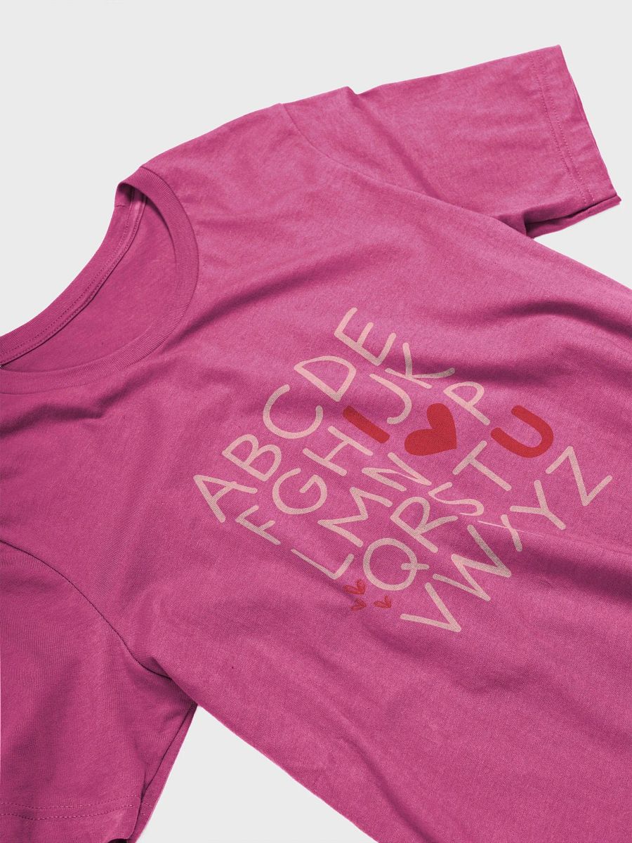 Alphabet ‘I ❤️ U’ Teacher Shirt product image (33)
