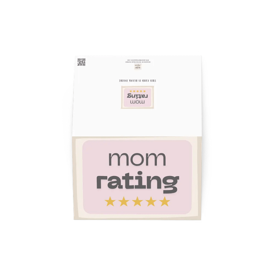 Funny Mother's Day Card Mom Rating 5 Stars product image (3)
