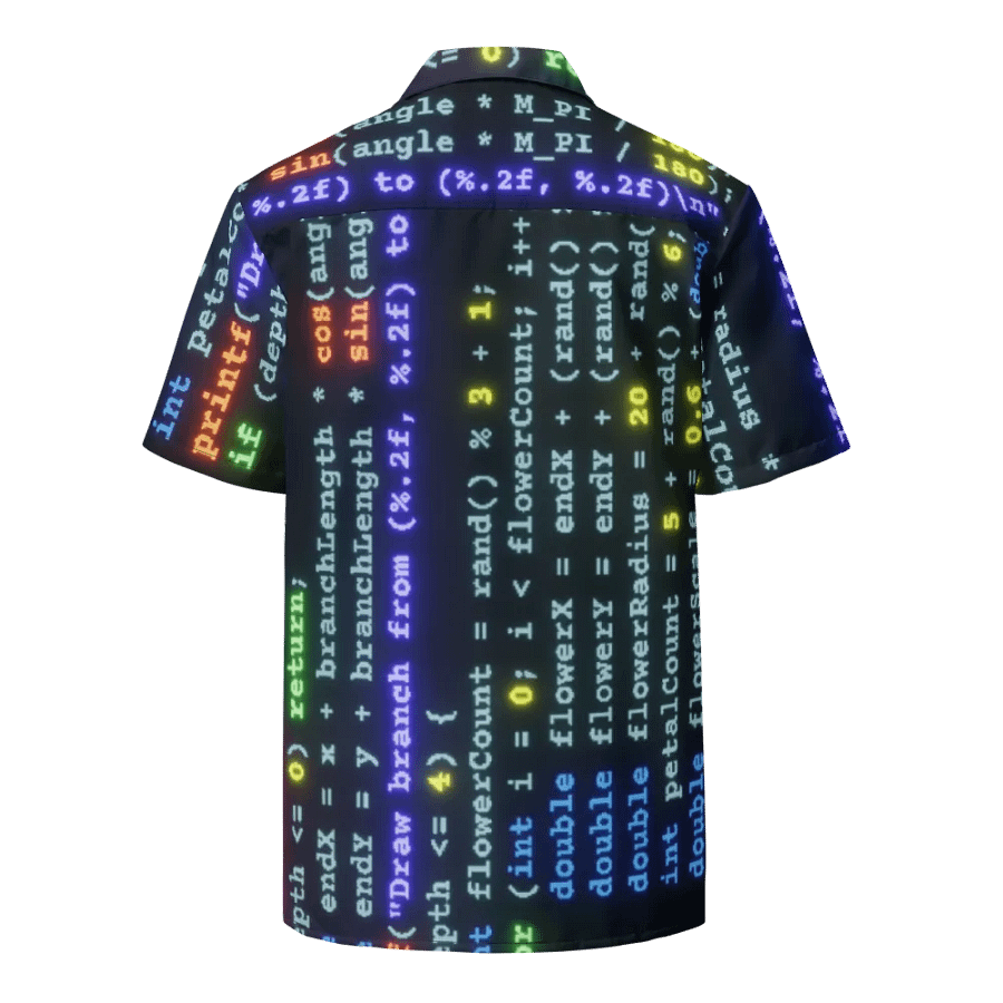 Computer Programming in C (unisex Hawaiian shirt) product image (9)