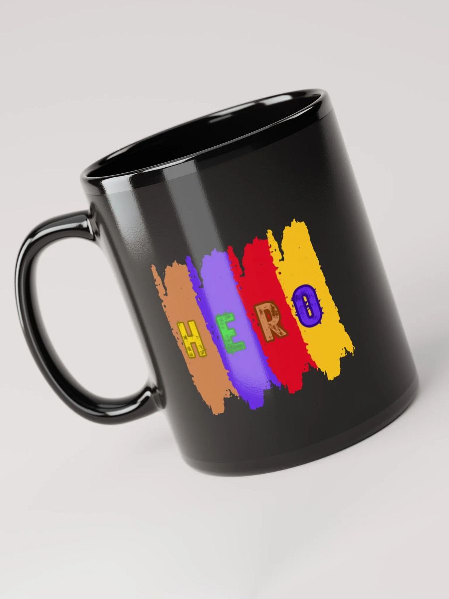Double HERO Black Glossy Mug product image (6)