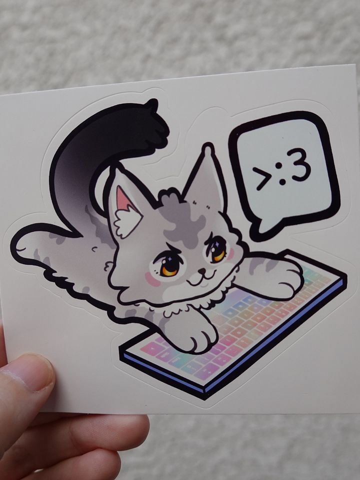 Typing Tommy Sticker product image (1)
